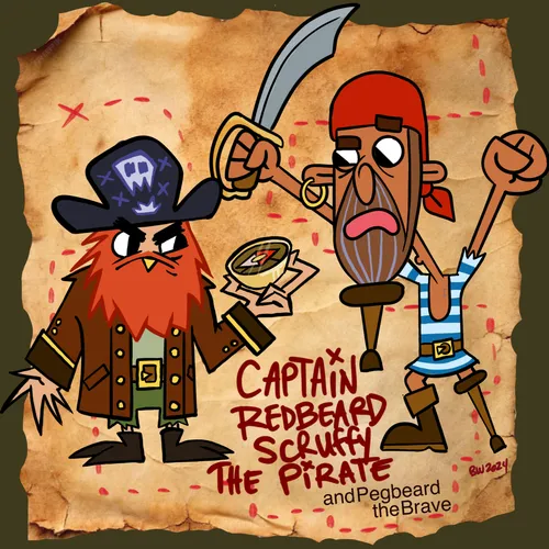 Captain Red Beard Scruffy the Pirate